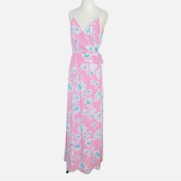 NWOT WAYF Angelina Floral Wrap Maxi Pink Dress - Sz Small - Picture 5 of 10